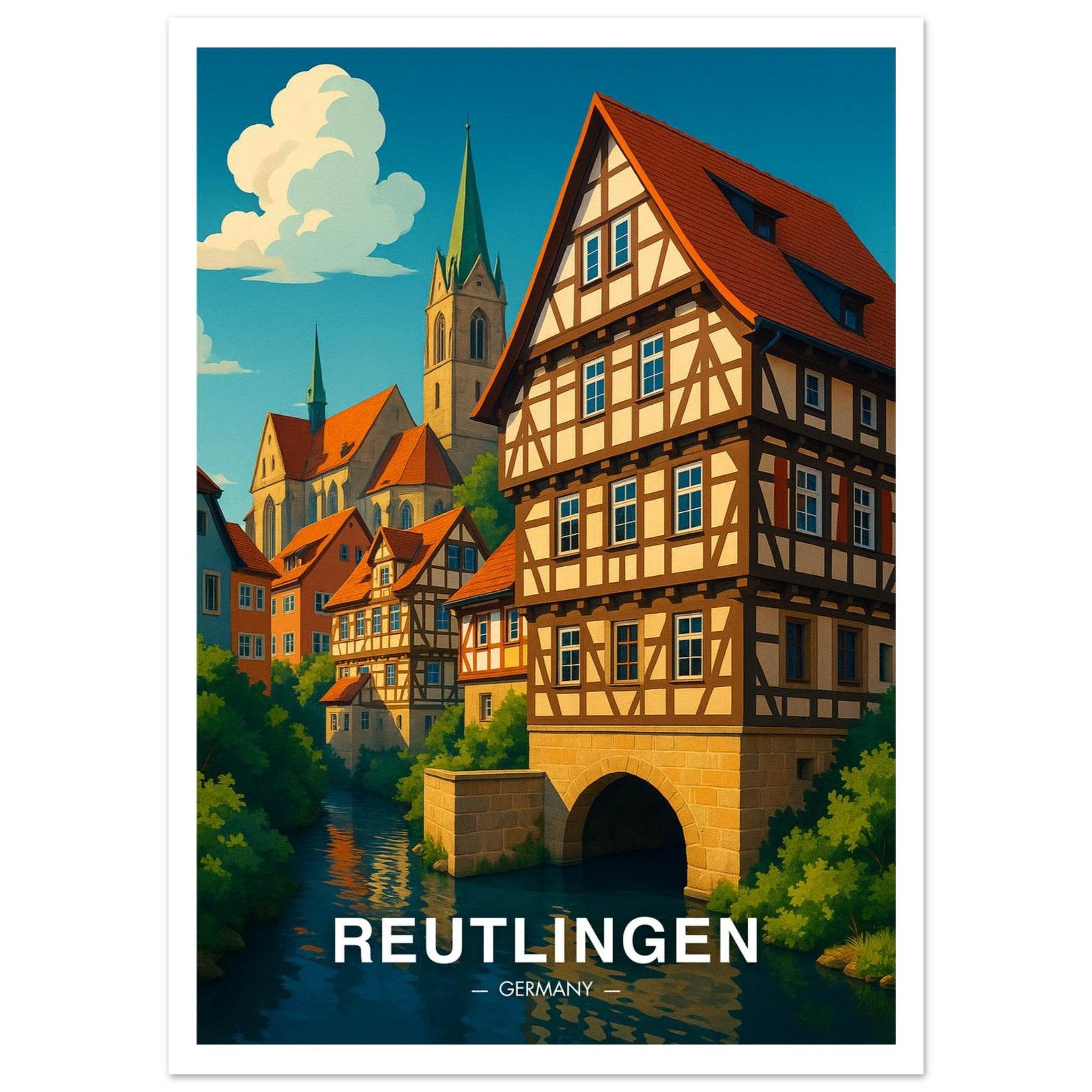 Reutlingen Poster - Geoprints