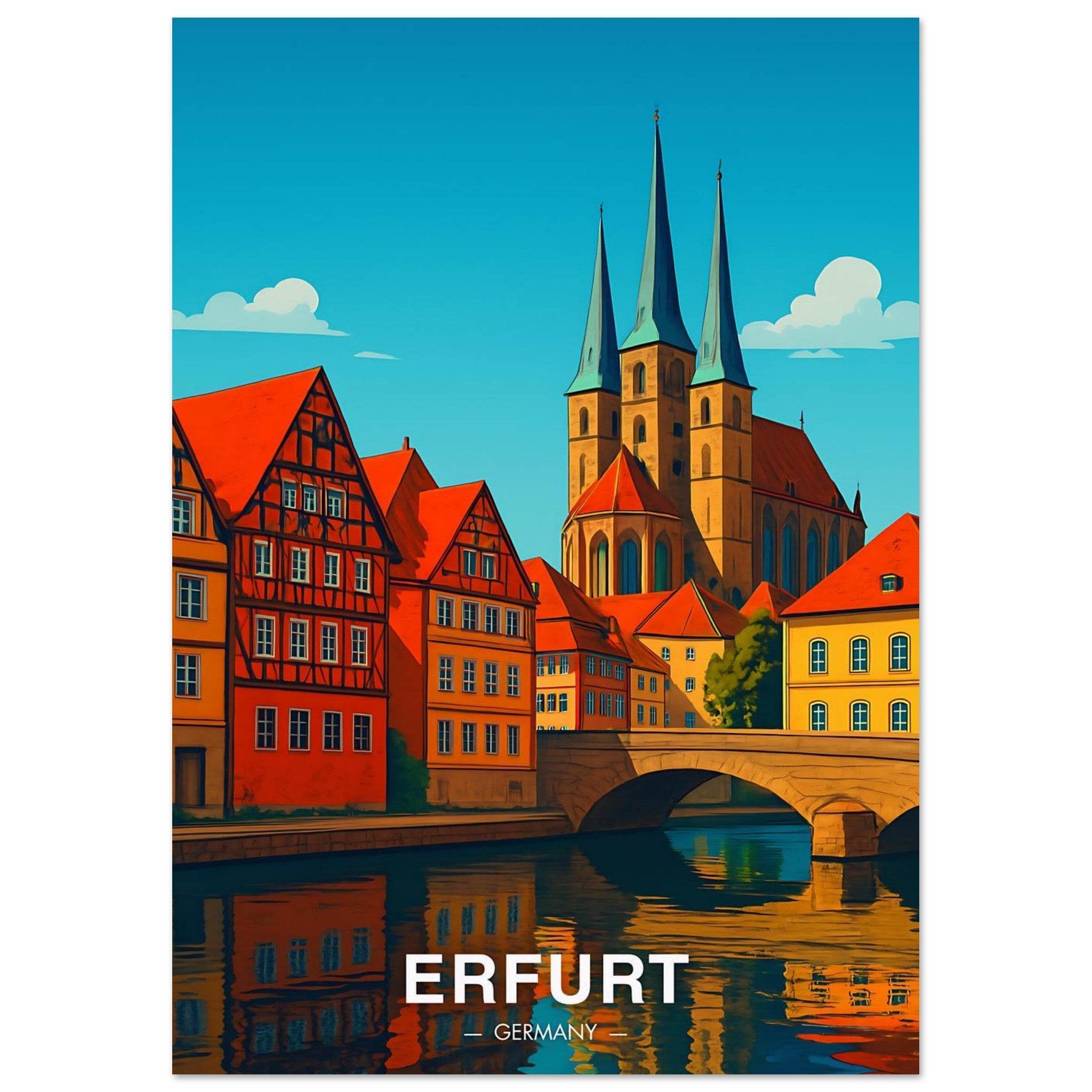 Erfurt Poster - Geoprints