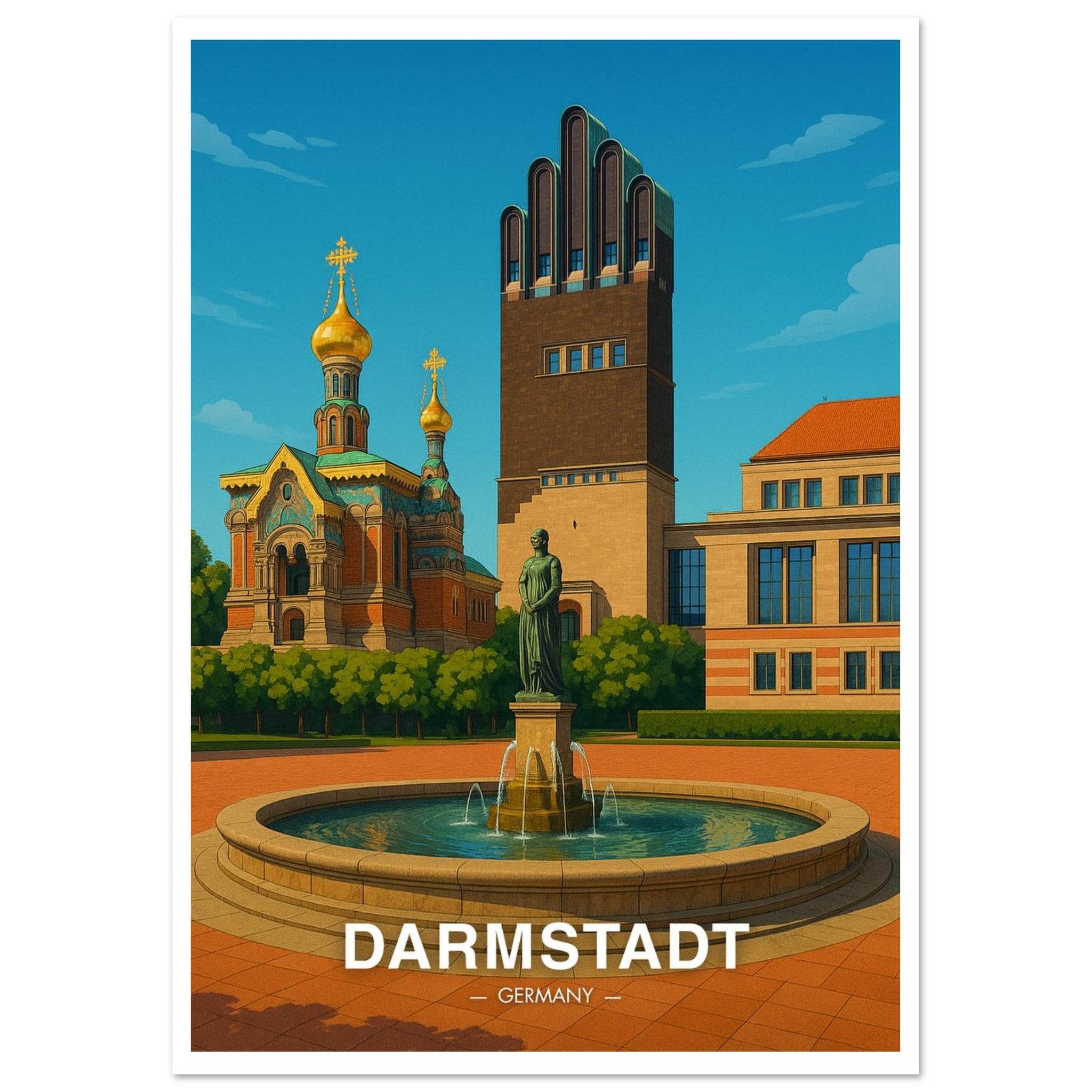 Darmstadt Poster - Geoprints
