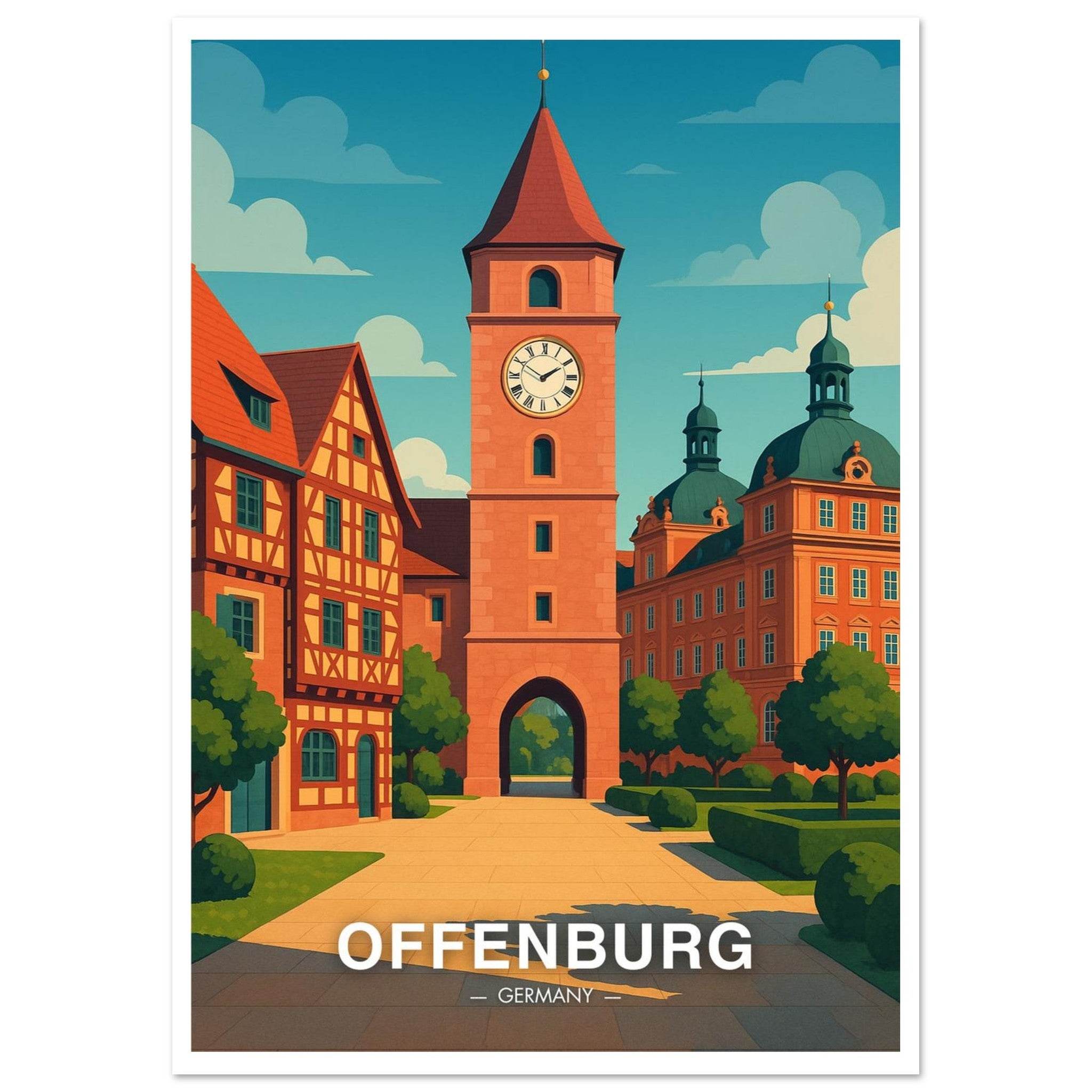 Offenburg Poster - Geoprints
