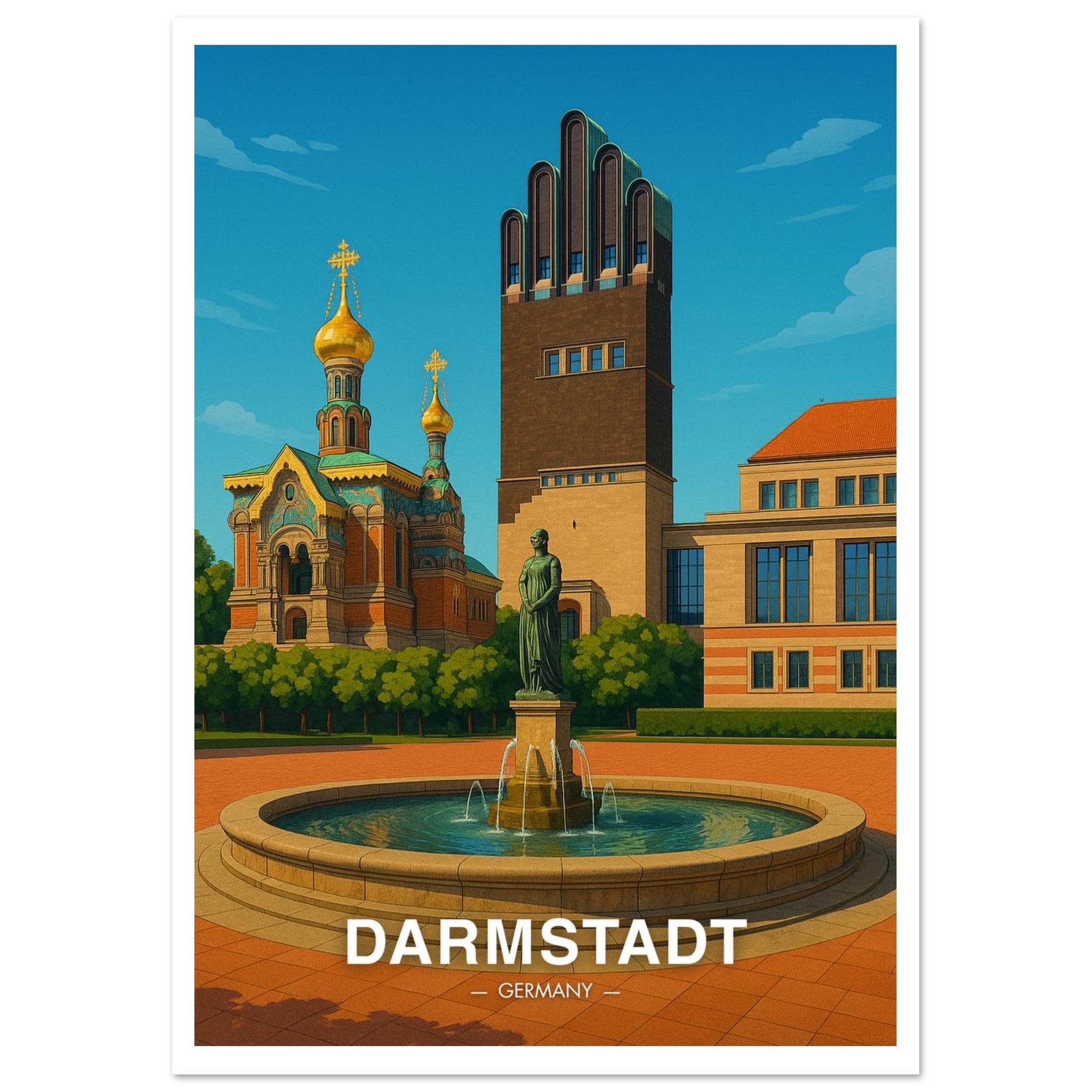 Darmstadt Poster - Geoprints