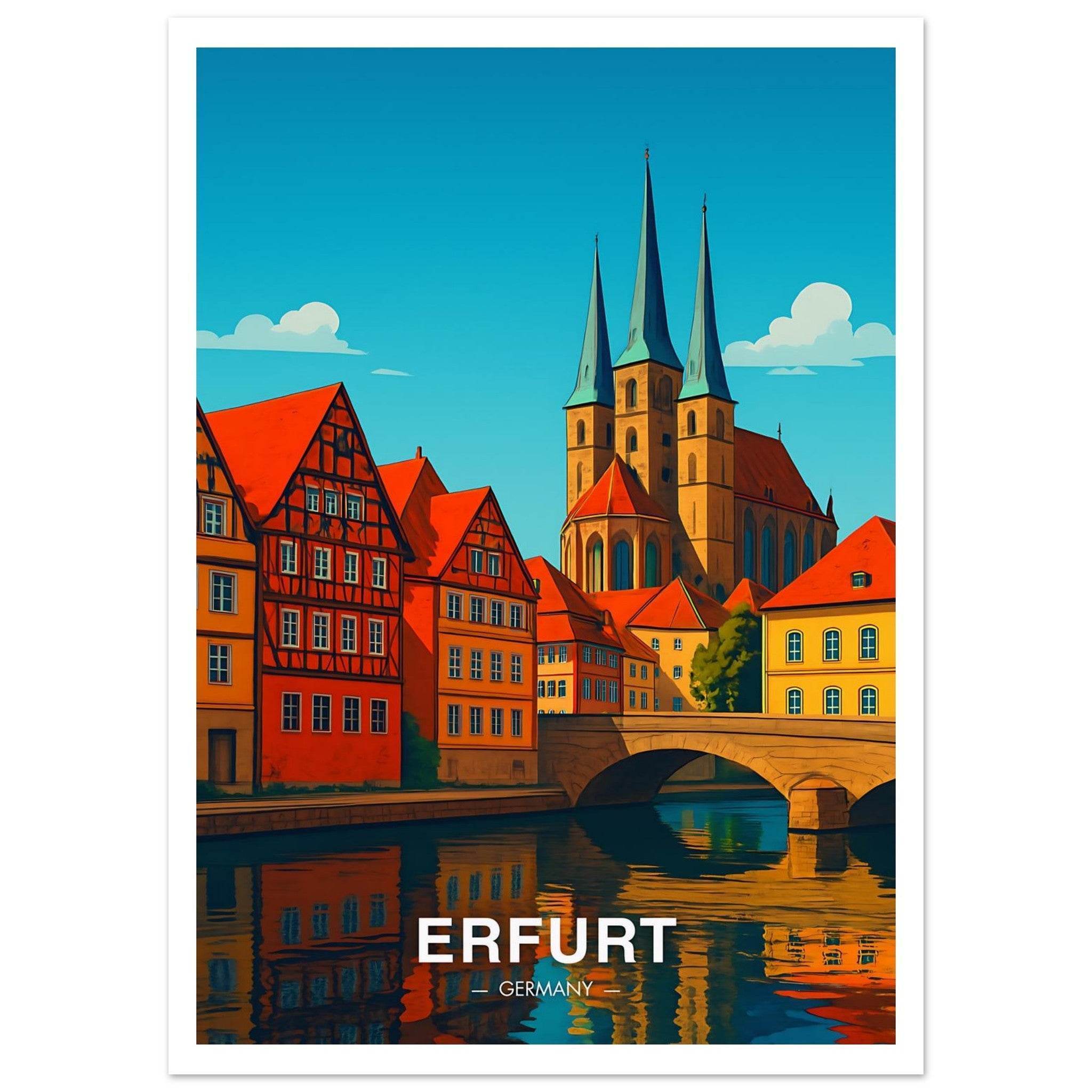 Erfurt Poster - Geoprints