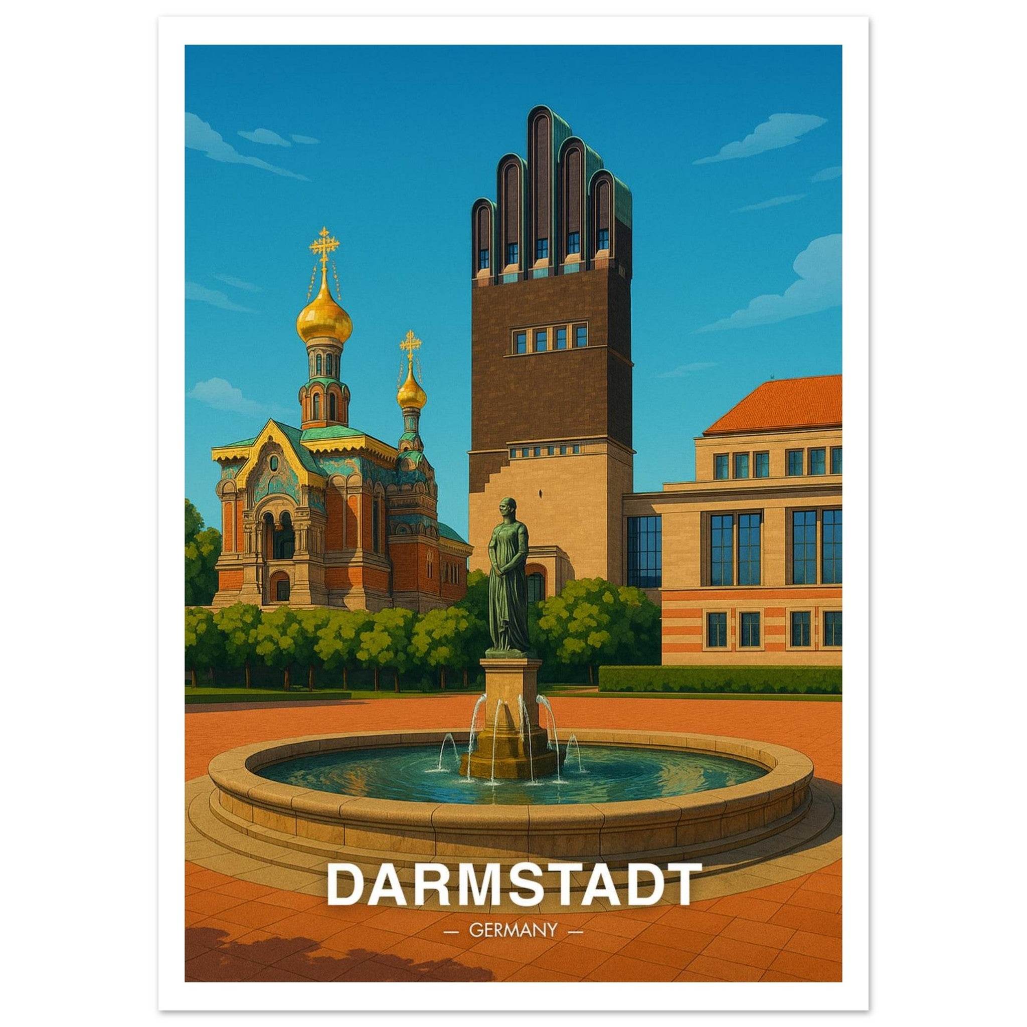 Darmstadt Poster - Geoprints