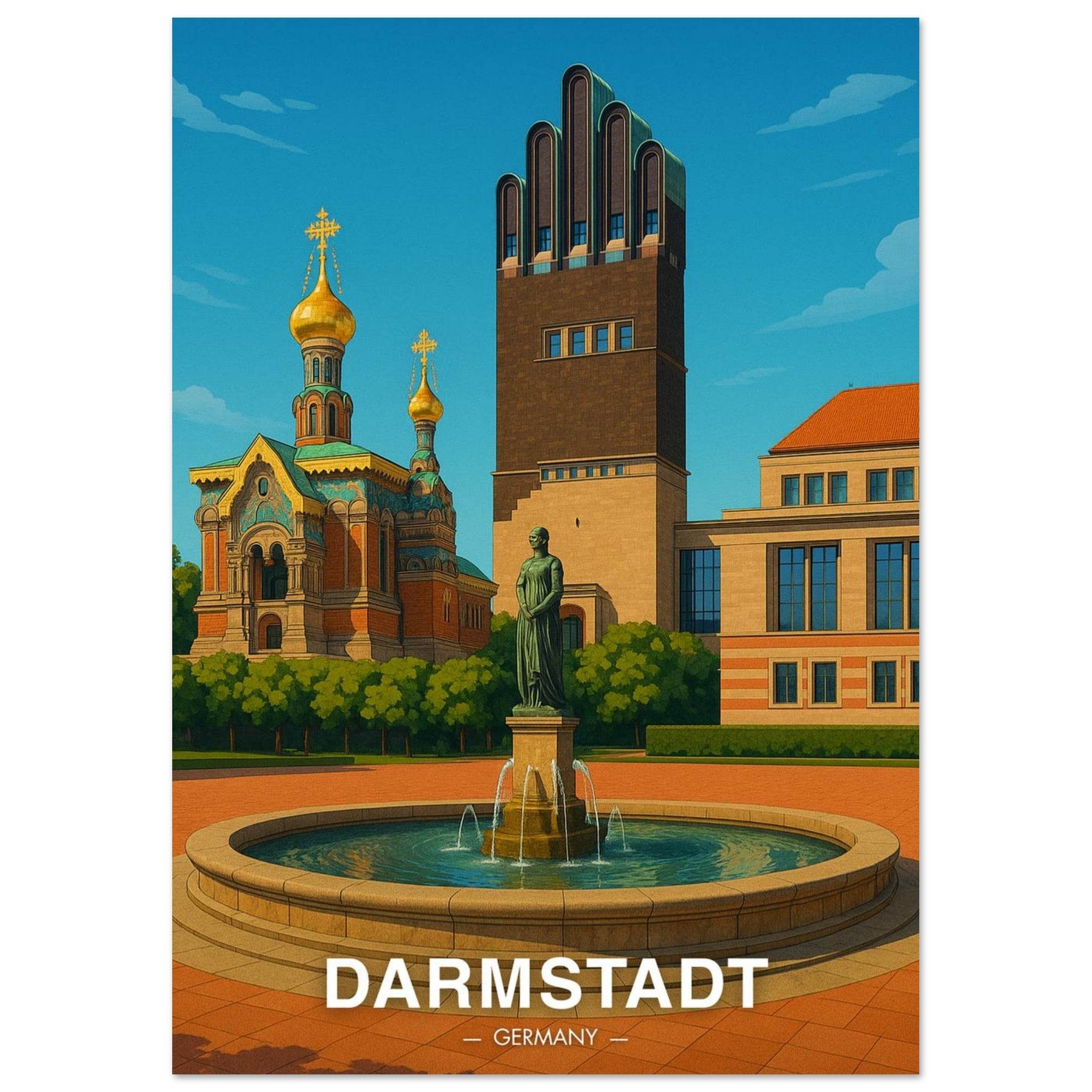 Darmstadt Poster - Geoprints