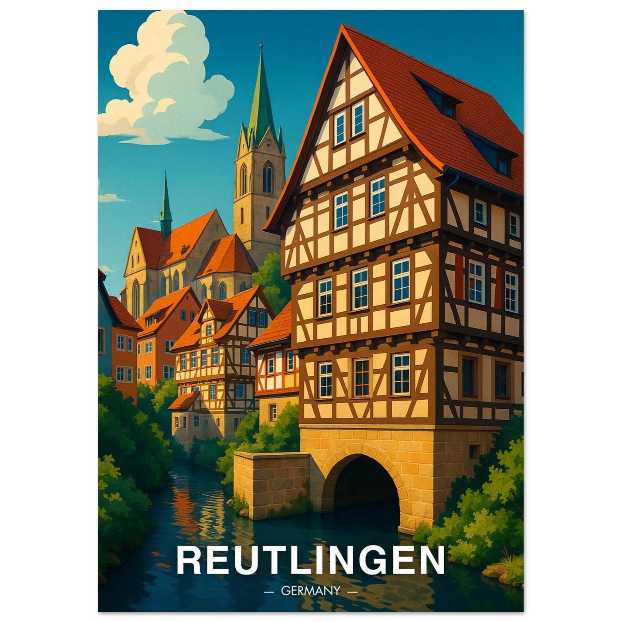 Reutlingen Poster - Geoprints