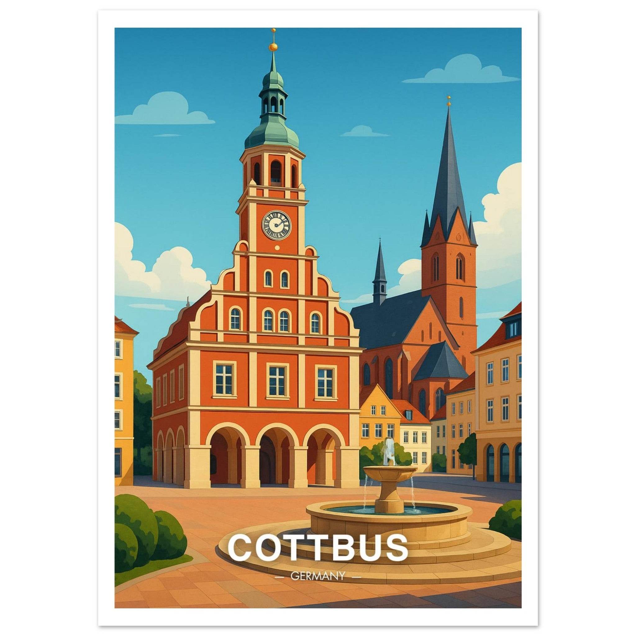Cottbus Poster - Geoprints