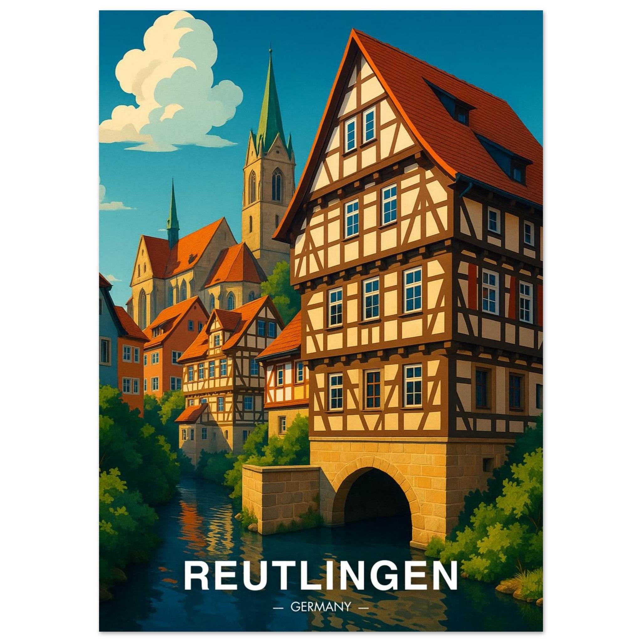 Reutlingen Poster - Geoprints
