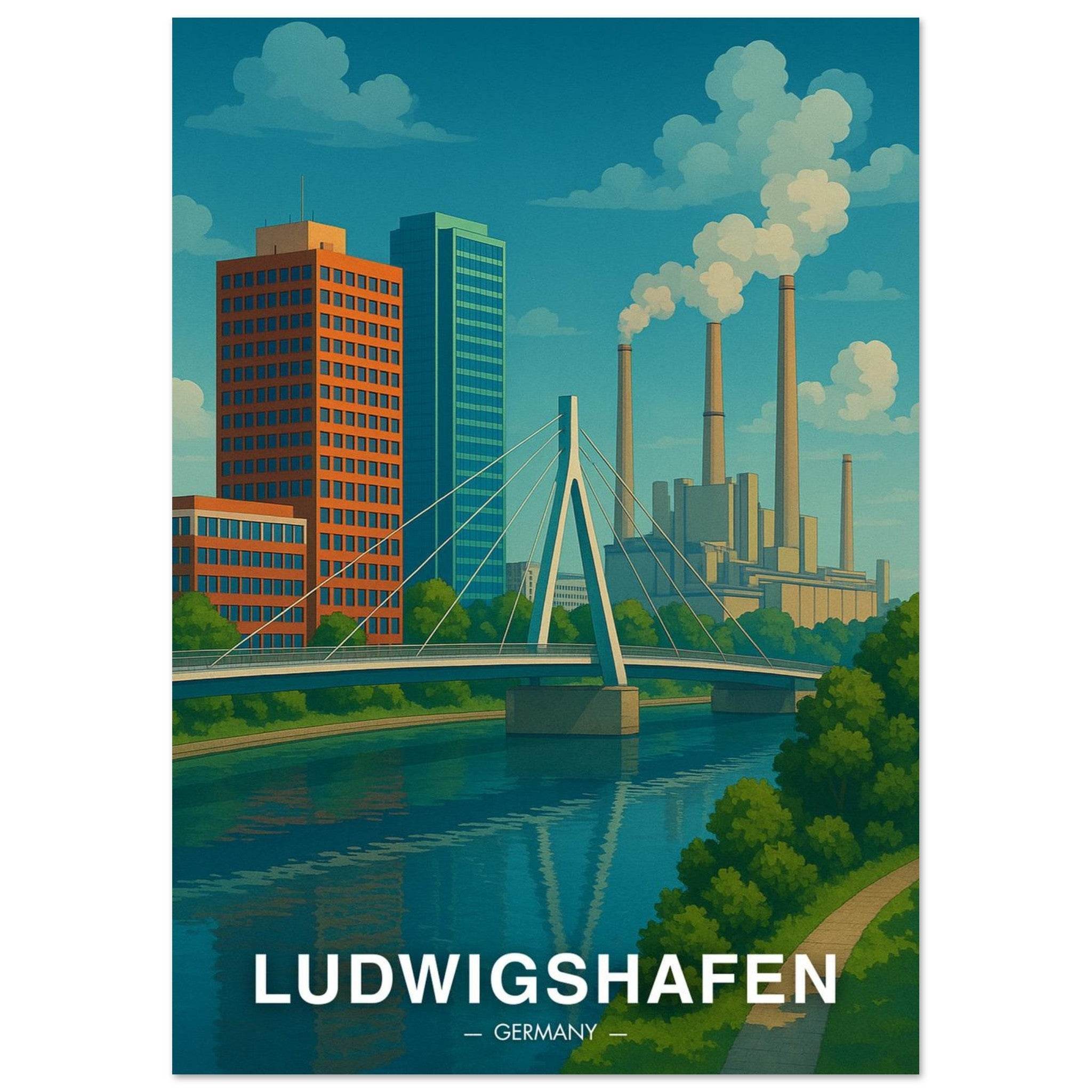 Ludwigshafen Poster - Geoprints